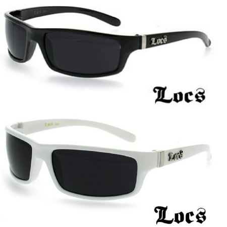 NWT 2 Pack Gangster LOCS 1-White & 1 Black Sunglasses | Hardcore FREE SHIPPING