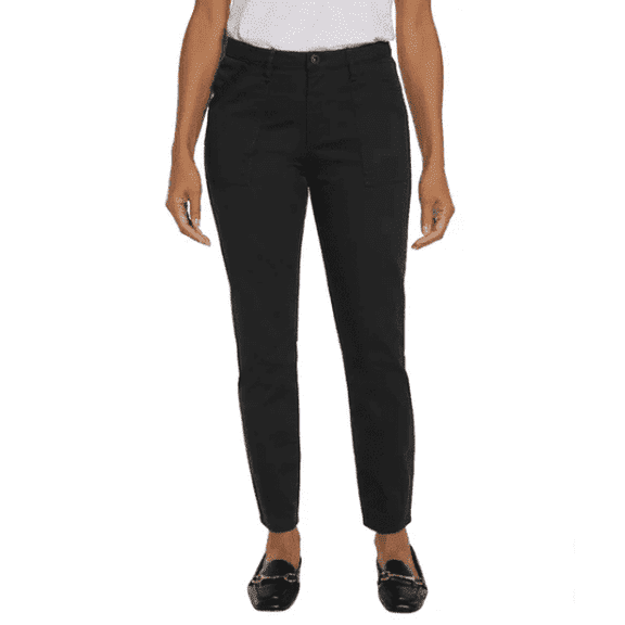 Banana Republic Women's High Rise Cotton Twill Pants Black 8
