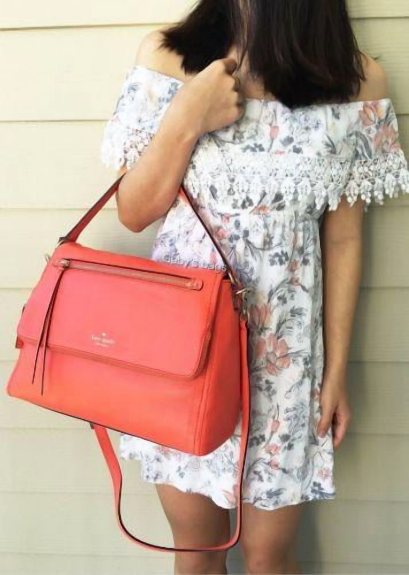 NWT Kate Spade Cobble Hill Toddy Bright Papaya Large Satchel Crossbody $378