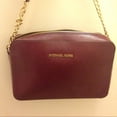 thumbnail image 1 of NWT Michael Kors Jet Set EW Leather Crossbody in Plum, 1 of 3