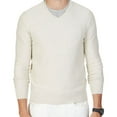 thumbnail image 1 of NWT Nautica Men's Textured V-Neck Sweater, Oatmeal Heather Size L, 1 of 2