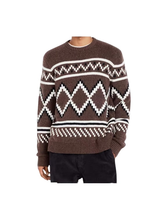 NWT - Old Navy SoSoft Crew-Neck Sweater - Brown Fair Isle