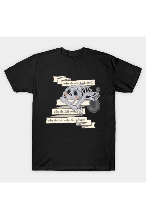 NWT The Last Unicorn Skull Riddlet Dark Skull Gothic Art Funny Unisex T-Shirt