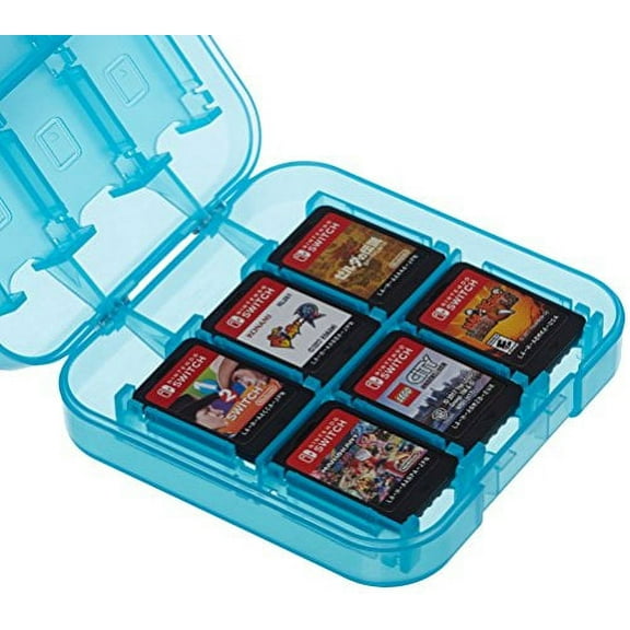NXABasics Game Storage Case for 24 Nintendo Switch Games - 3.4 x 3.4 x 1 Inches, Blue