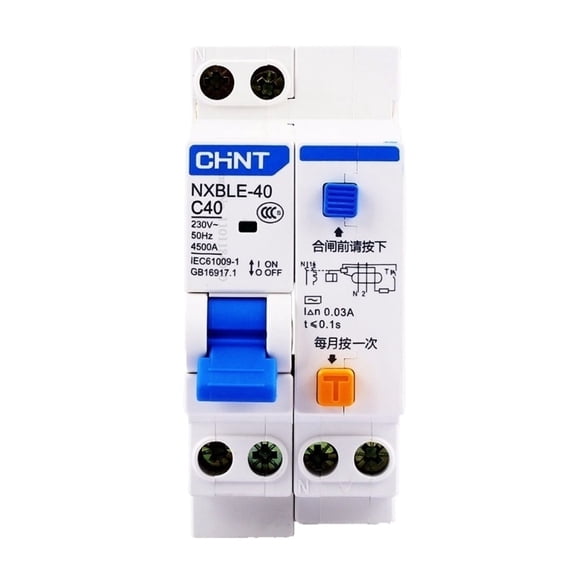 NXBLE-40 DZ30LE DZ47LE EPNL DPNL 230V 1P+N Residual Current Circuit Breaker With Over And Short Current Leakage Protection RCBO