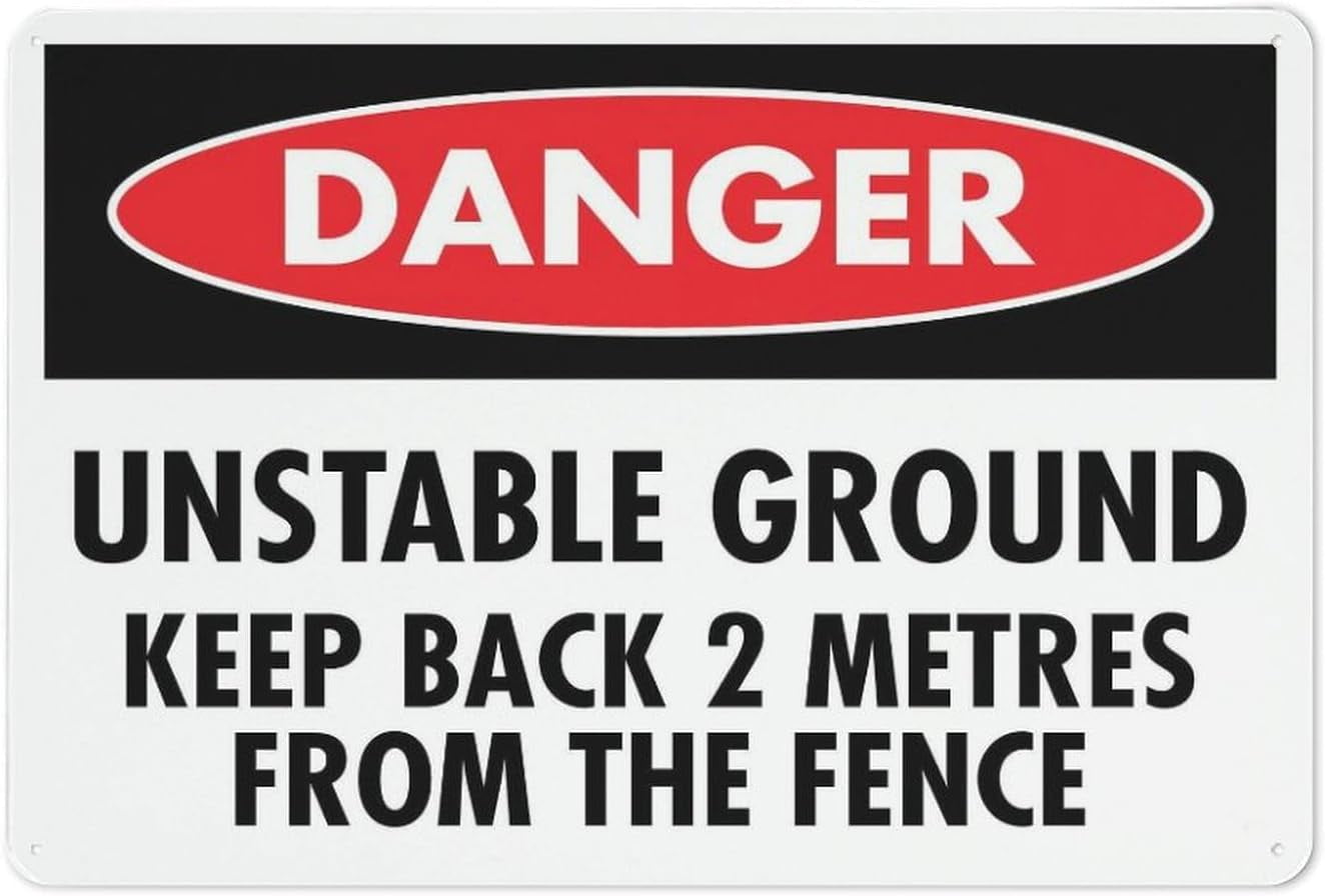 Warning Sign Ground NXCFSD Danger Unstable Ground Keep Back 8
