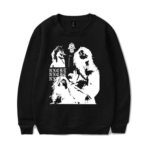 NXCRE Merch White Crow Sweatshirt Crewneck Men Women Long Sleeve Winter Hoodie Pullover Top
