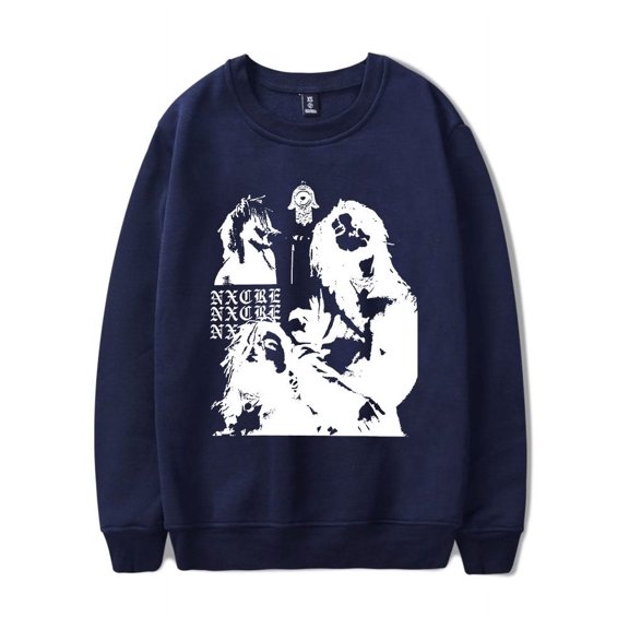 NXCRE Merch White Crow Sweatshirt Crewneck Men Women Long Sleeve Winter Hoodie Pullover Top