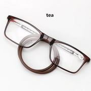 NXMY Reading Glasses Men Hanging Folding Magnetic Front Click Connect Neck Readers Portable Reading Glasses for Men and Women 1.5 Magnification Brown