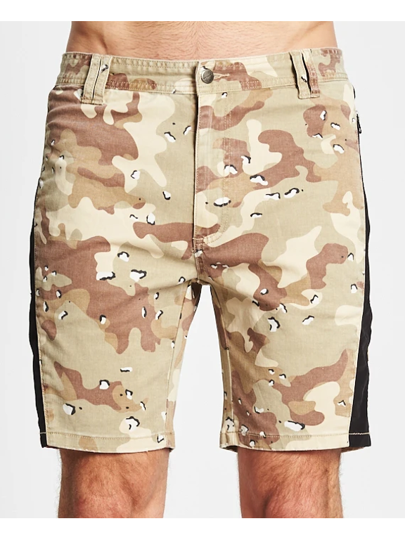 CHOCOLATE CHIP CAMO Hawkeye Tech Camouflage Walking Casual Shorts, US 30