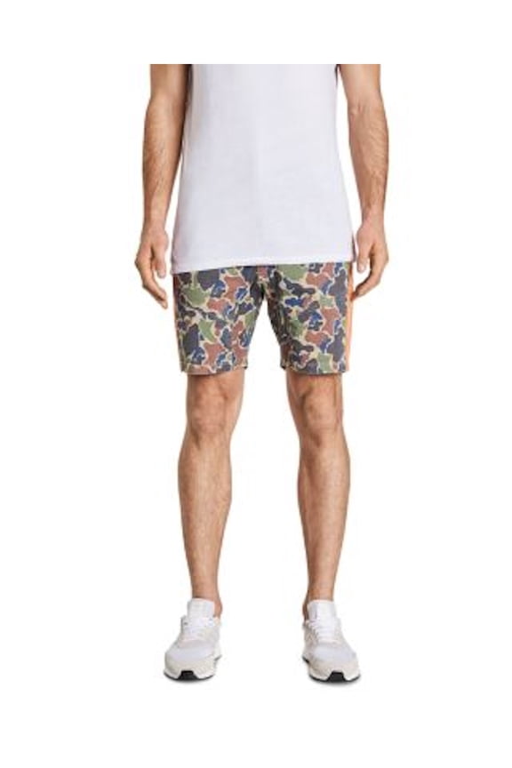 Mens Beige Camouflage Shorts 32 Waist