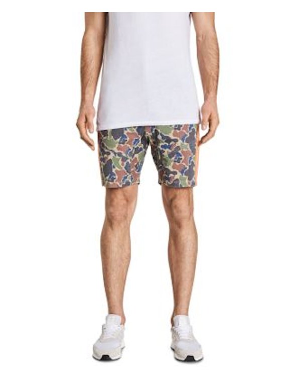 Mens Beige Camouflage Shorts 32 Waist