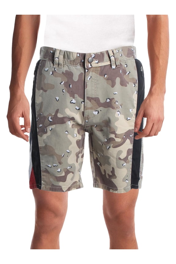 Mens Hawkeye Tech Camouflage Walking Casual Shorts Tan 34