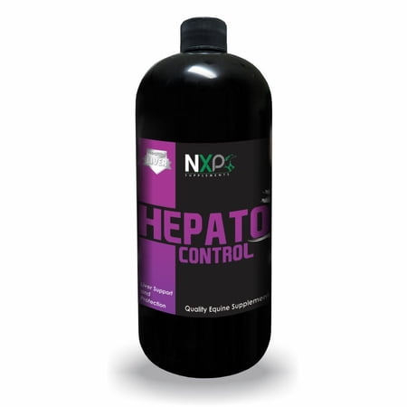 NXP Supplements Hepato Control Liver Support Detox and Protection Liquid Supplement for Horses, 1 Quart Bottle