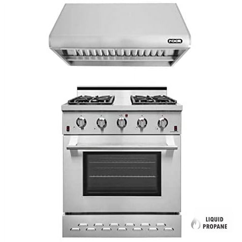 NXR 30" Stainless Steel Propane Gas Range with 4. 5 cu. ft. Convection