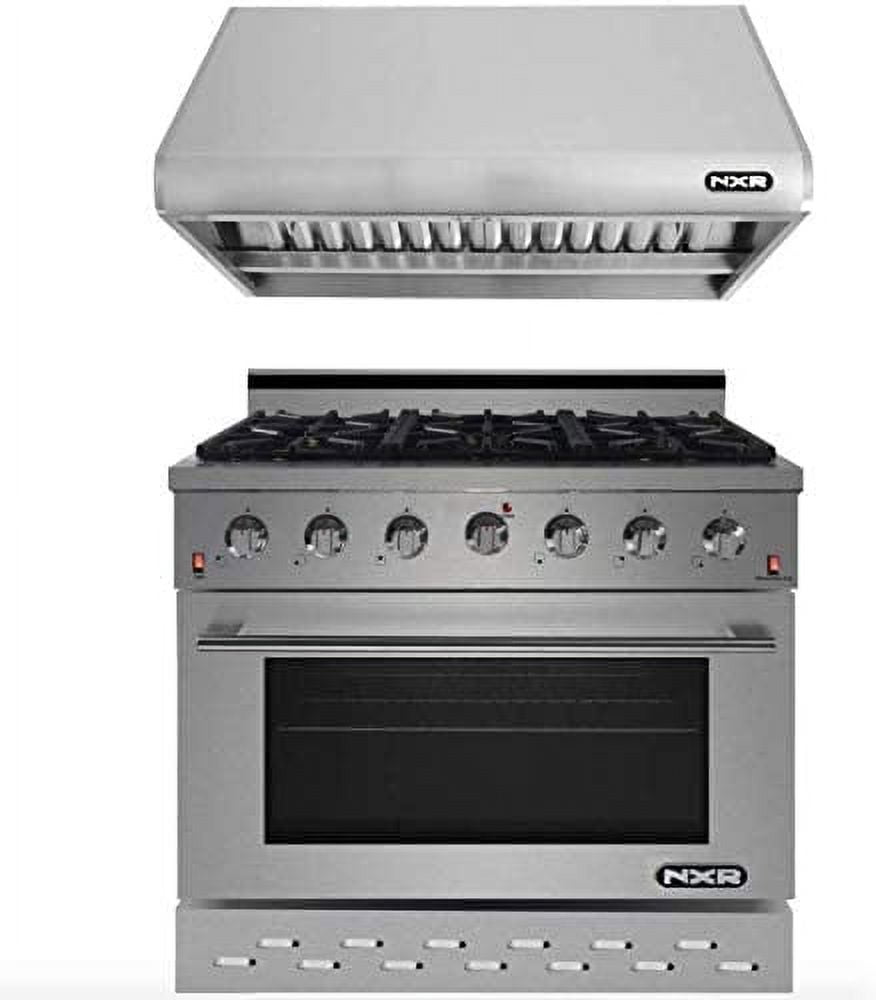 NXR 36" Stainless Steel Gas Range with 5.5 cu. ft. Convection Oven