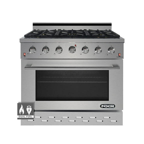 NXR 36" Stainless Steel Pro-Style Dual Fuel Range with 5.5 cu.ft. Convection Oven SCD3611