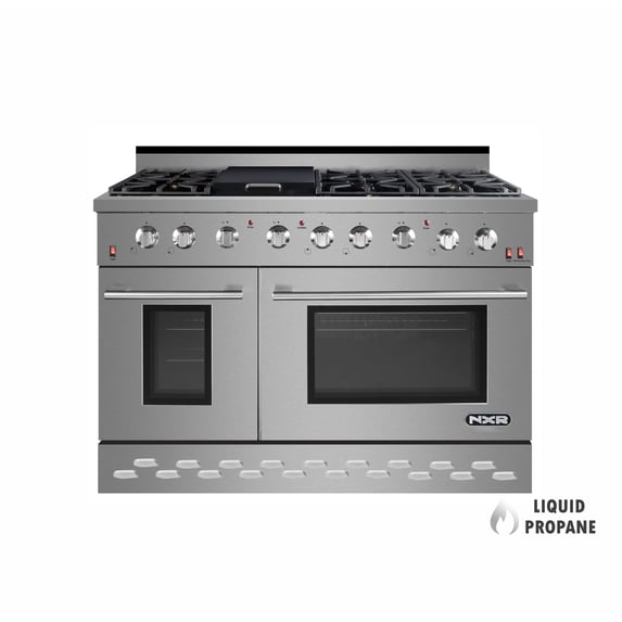 NXR 48" Stainless Steel Pro-Style Propane Gas Range with 7.2 cu.ft. Convection Oven SC4811LP