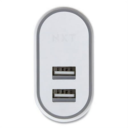 NXT NXT24384004 AC Adapters & Wall Chargers Two USB-A Ports, White