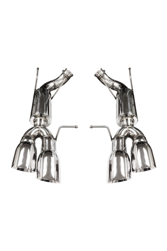 Axle Back Exhaust System, Quad Tip Compatible with 2013-14 Mustang GT-500 EX3050