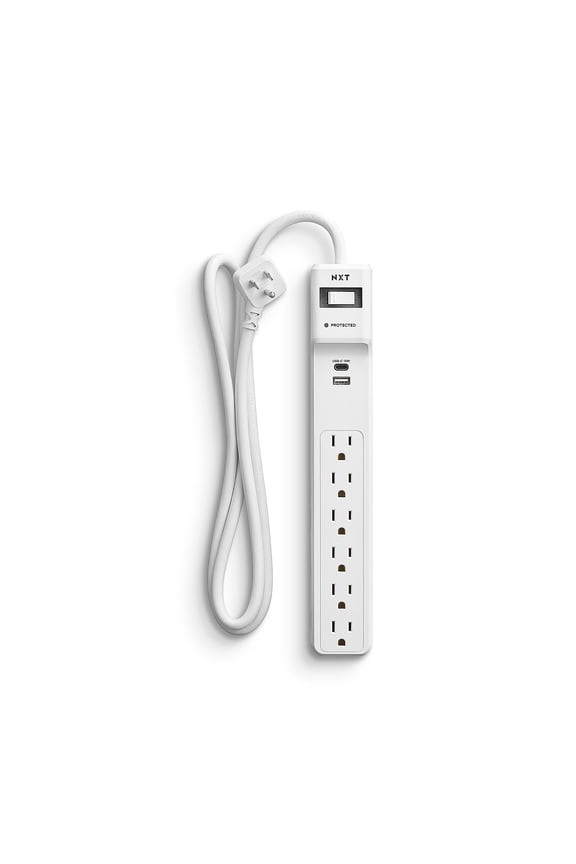 NXT 6-Outlet Plus USB Surge Protector, 4ft Cord, 1500 Joules, NX61426