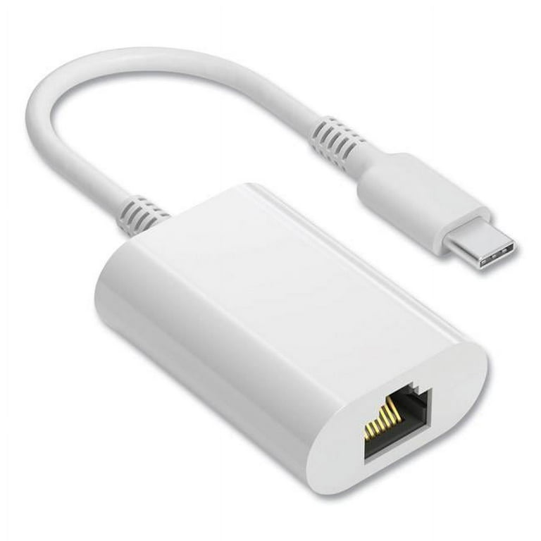 USB to Ethernet Adapter, USB Type C Male/RJ-45 Female, 6 USB to Ethernet Adapter, USB Type C Male/RJ-45 Female, 6