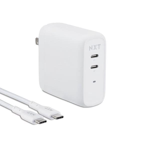 NXT Technologies Universal USB-C/USB-A Wall Charger with USB-C Cable White (NX60448)