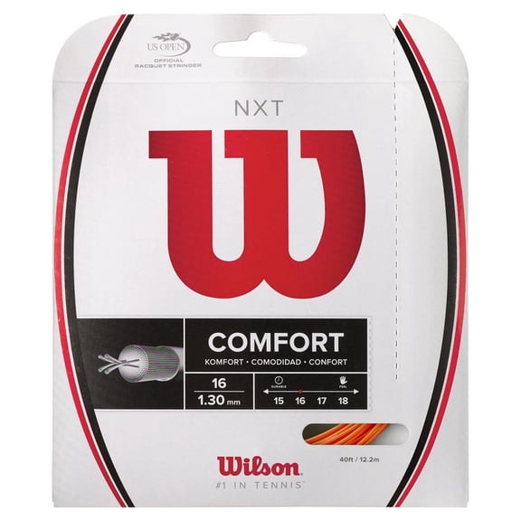 Wilson NXT 16 Tennis String Set, Neon Orange