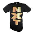 thumbnail image 1 of NXT Vertical Gold Logo WWE Mens Black T-shirt XXL, 1 of 4