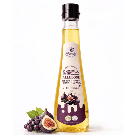 NXsweets Allulose Syrup (92% Pure Allulose), Zero Sugar Sweetener, Keto & Low Glycemic, Non-GMO, No Aftertaste, Baking & Coffee Friendly, Product of Korea, 24.69 oz (700 g)