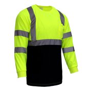 NY BFL High-Visibility Class 3 T Shirt with Moisture Wicking Mesh Birdseye, Black Bottom - Green / 3X