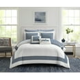 thumbnail image 1 of NY&C Home Gibson 9-Piece Reversible Hotel Collection Comforter Set, Queen, Navy, 1 of 2