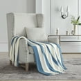 thumbnail image 1 of NY&C Home Lasko 1-Piece Striped Throw Blanket, 50 x 60, Blue, 1 of 2