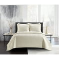 thumbnail image 1 of NY&C Home Ridge 7-Piece Quilt Set Contemporary Y-Shaped Geometric Pattern, King, Beige, 1 of 4