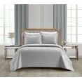 thumbnail image 1 of NY&C Home Ridge 7-Piece Quilt Set Contemporary Y-Shaped Geometric Pattern, King, Grey, 1 of 4