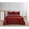 thumbnail image 1 of NY&C Home Wafa 7-Piece Geometric Quilt Set, Queen, Brick, 1 of 2