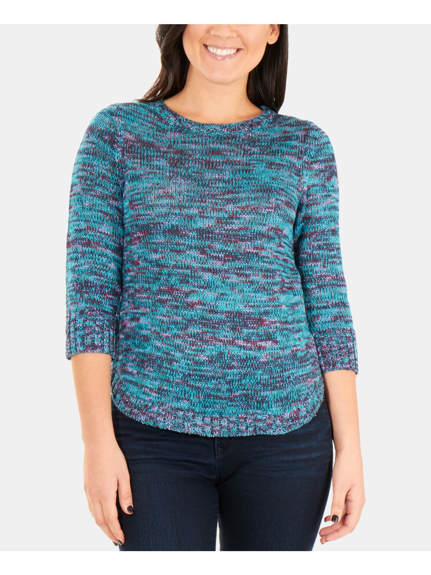 Pull NY & Company Manches 3/4 – Fuchsia, Taille M (état Très Bon, Occasion)