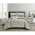 thumbnail image 1 of NY&Co. Home Artista 9-Piece Geometric Cotton Comforter Set, King, Taupe, 1 of 2