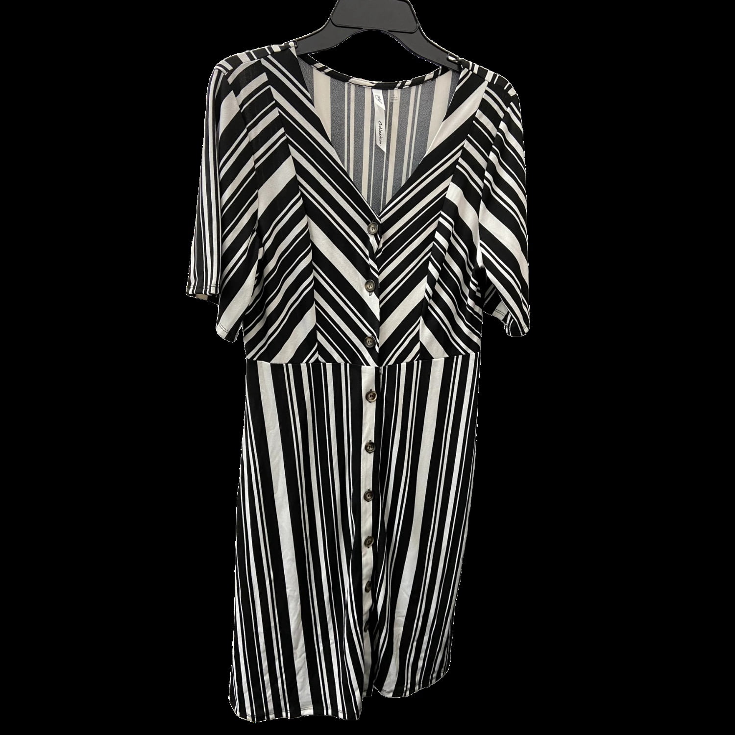 MIZ-332363 BLACK&WHITE PRINT DRESS main image 0
