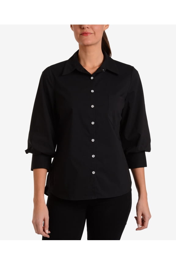 Blouson Sleeve Blouse Jet Black XL