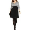 thumbnail image 1 of NY Collection Color blocked Three Quarter Sleeve Sweater Dress Plus Size 1X, 1 of 4