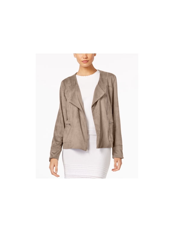 Faux Suede Jacket Dark Stone XS