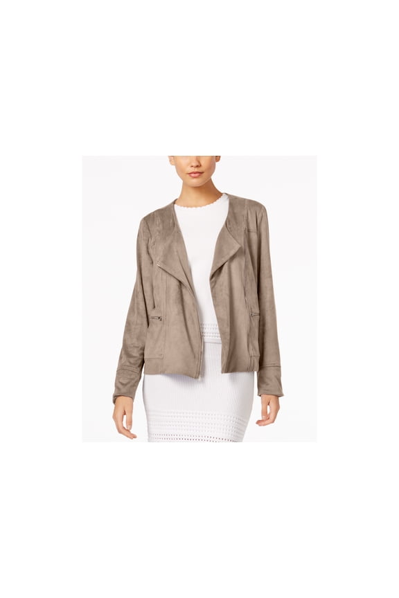 Faux Suede Jacket Dark Stone XS