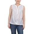 thumbnail image 1 of NY Collection Missy Sleeveless Blouse With Eyelet Insets, 1 of 4