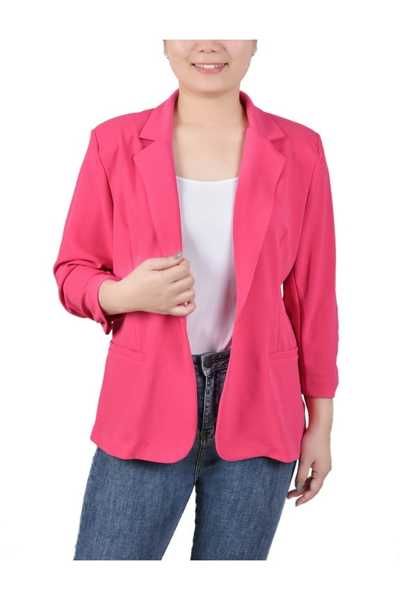 Missy Women's 3/4 Sleeve Scuba Crepe Jacket
