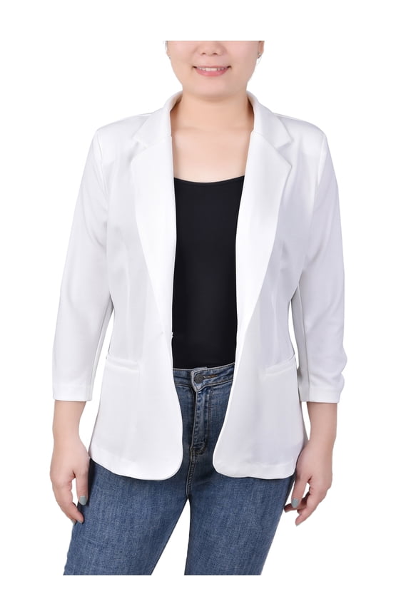 Missy Women's 3/4 Sleeve Scuba Crepe Jacket