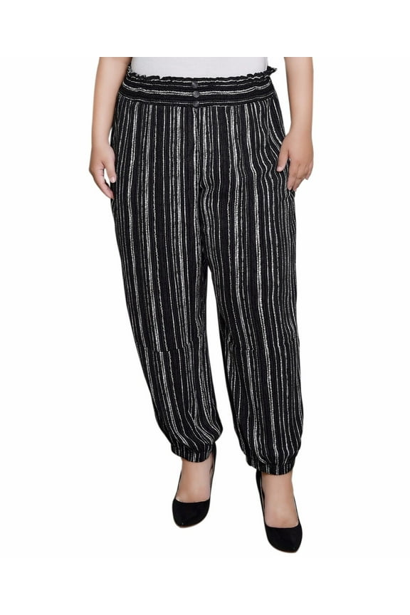 NY Collection NY Collection Plus Size Smock- Dotted Stripe 2X