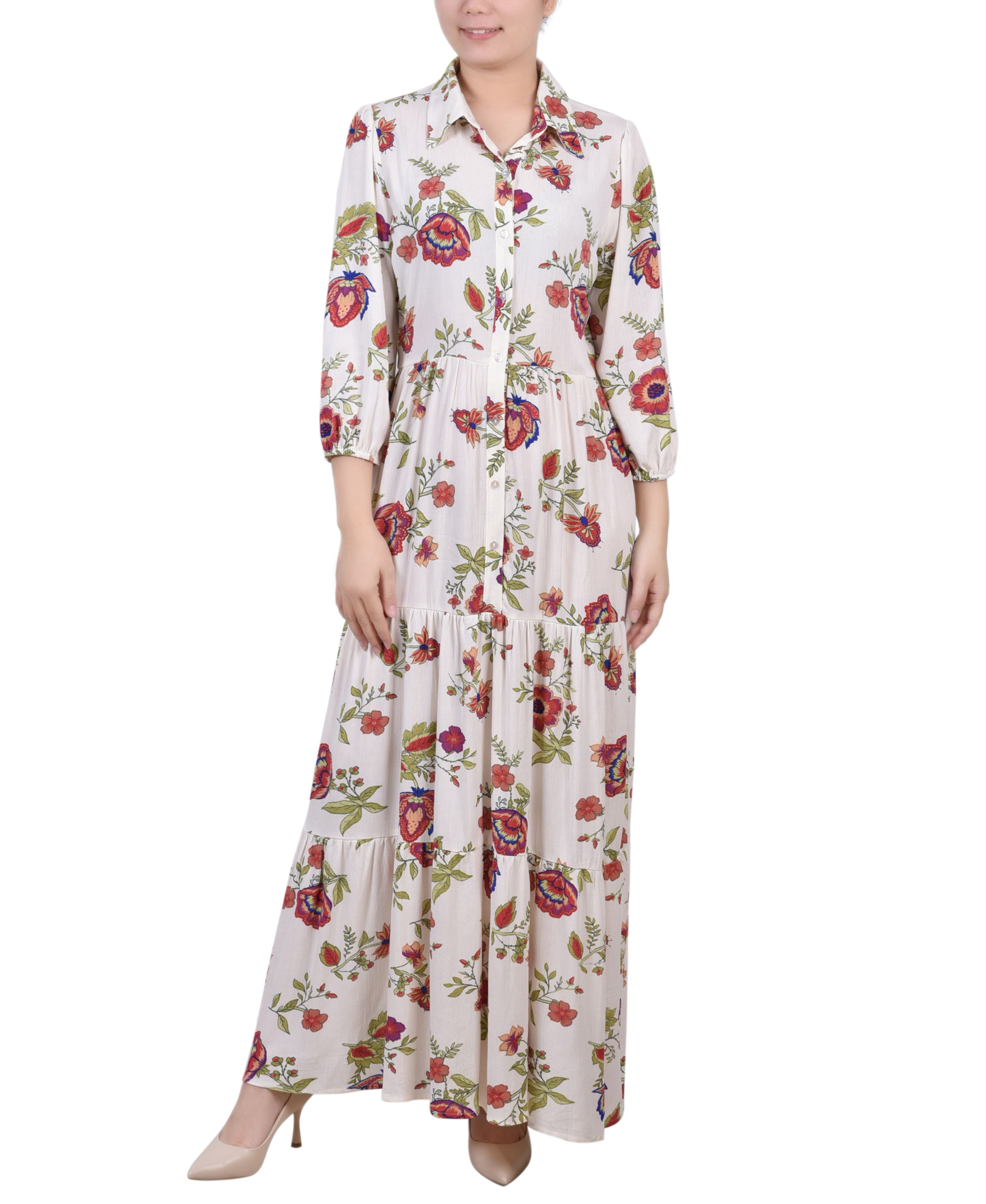 ladies lace midi dress Lace Midi Dress, Cream Medium main image 1