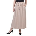 thumbnail image 1 of NY Collection Petite Ankle Length Belted A Line Skirt Doeskin PM, 1 of 1