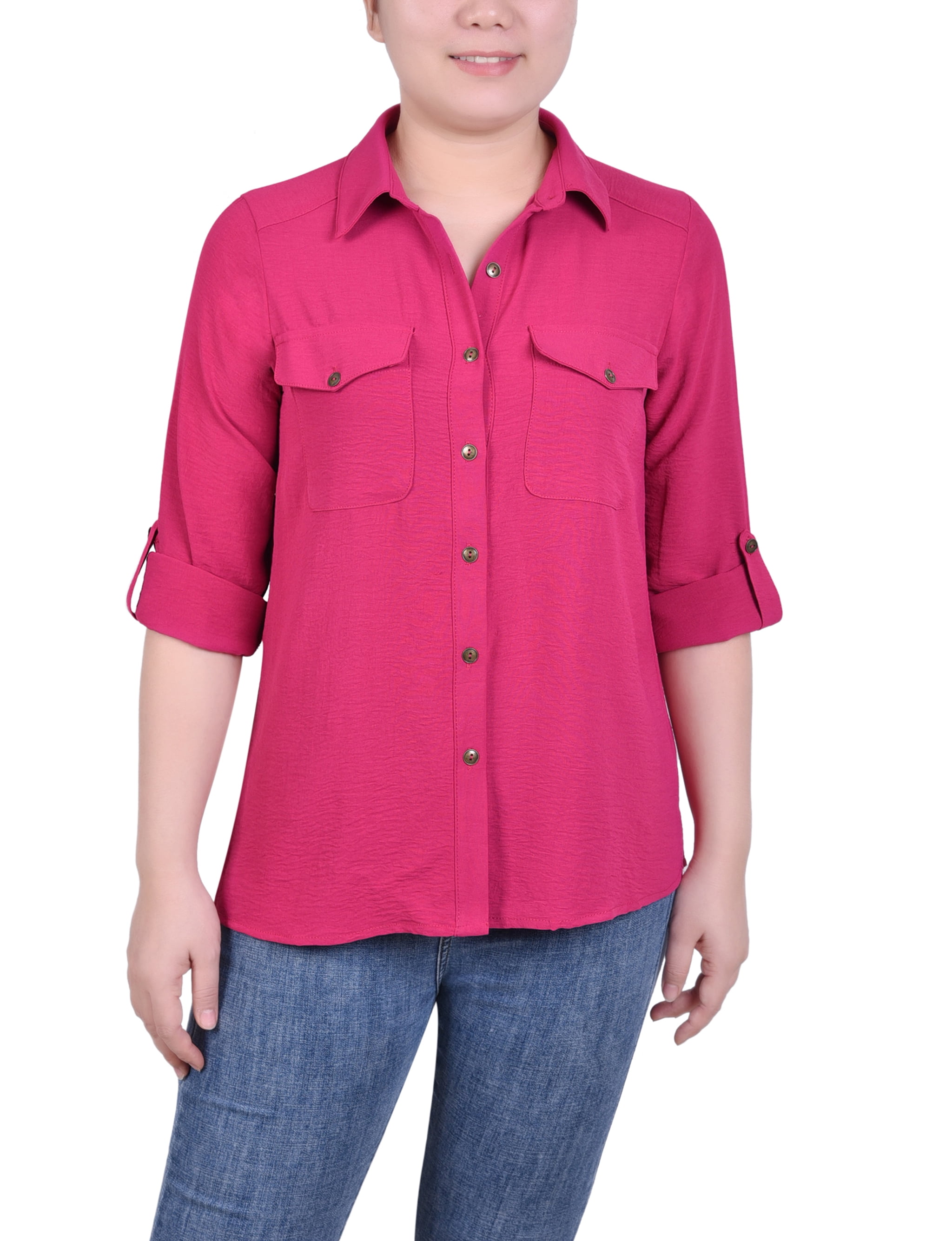 Tab Padded Blouse